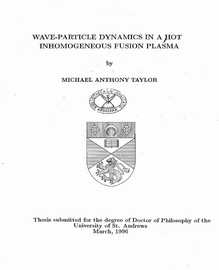 Wave-particle dynamics in a hot inhomogenous fusion plasma (PhD) thumbnail